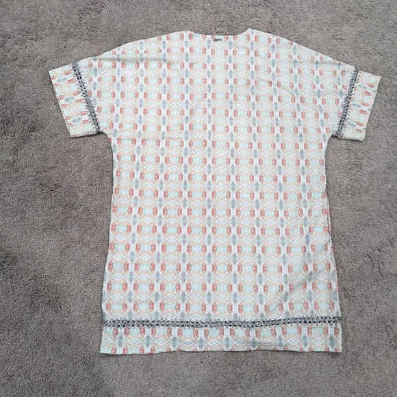 Cabana life Women's Tunic swim cover up Cream Pink and Blue Size Large - Picture 8 of 11